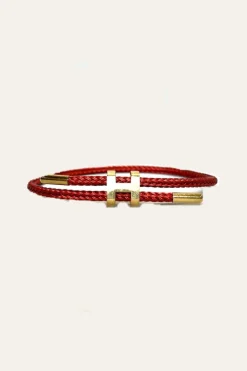 Armband mit goldener H-Schließe