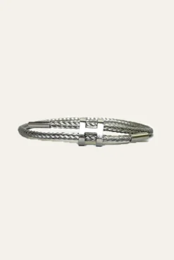 Armband mit silberner H-Schließe