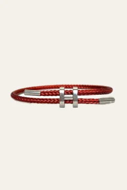Armband mit silberner H-Schließe