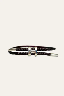 Armband mit silberner H-Schließe