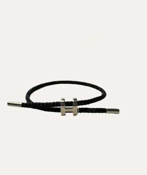 Armband mit silberner H-Schließe