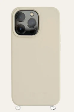 Cheeky Chain - iPhone Handyhülle beige - Silberne Ösen