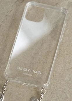 Cheeky Chain - iPhone Handyhülle - Crystal Clear - silberne Ösen