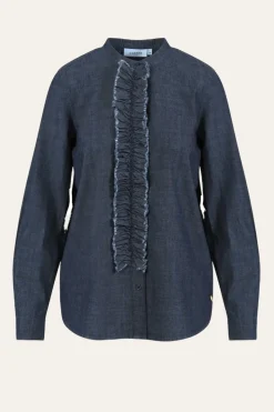 Coster Copenhagen - Denimhemd mit Rüschen