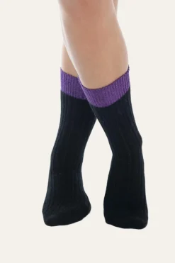 Dailysocks "Caroline" - schwarz/lila
