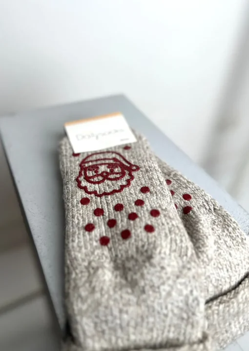 Dailysocks-Stoppersocken - Weihnachtsmann - Camel