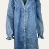 Denim Rüschenkleid "Dalaraa"