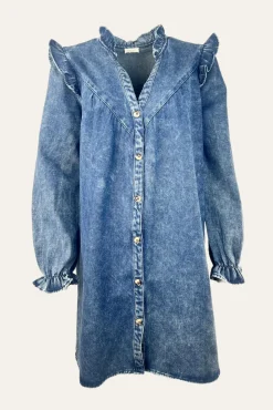 Denim Rüschenkleid "Dalaraa"