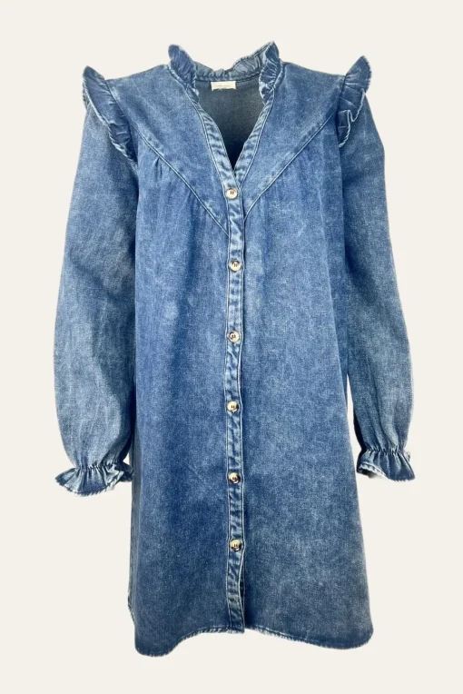Denim Rüschenkleid "Dalaraa"