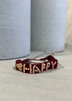 Lua - Happy Armband - Bordeaux-Rot