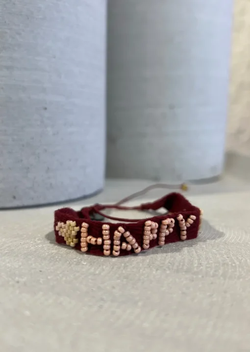 Lua - Happy Armband - Bordeaux-Rot