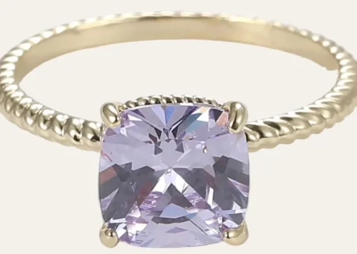 Quadratischer Zirkonia-Ring