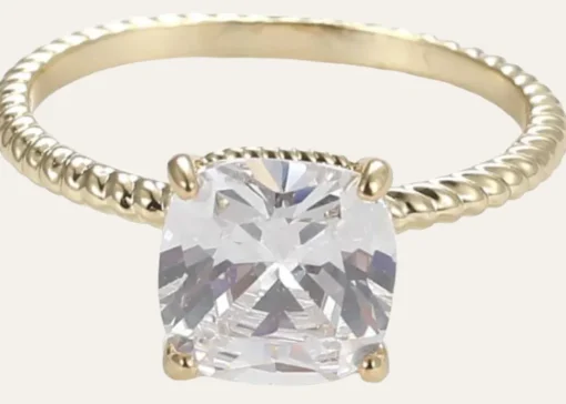 Quadratischer Zirkonia-Ring