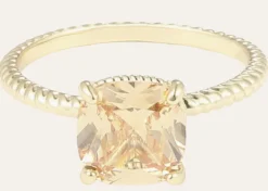 Quadratischer Zirkonia-Ring