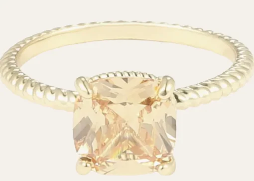 Quadratischer Zirkonia-Ring